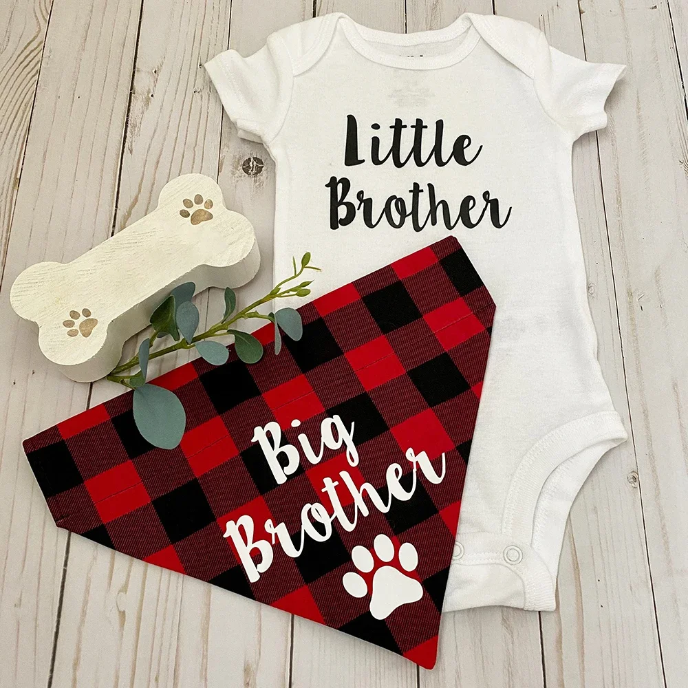 Body bebé Bandana Big Brother Dog - Anuncio de embarazo cómodo - imagen 3