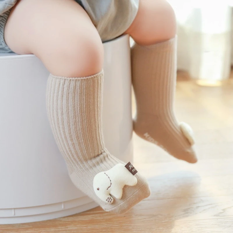 Calcetines largos antideslizantes de animales para bebé – Otoño/Primavera - imagen 2