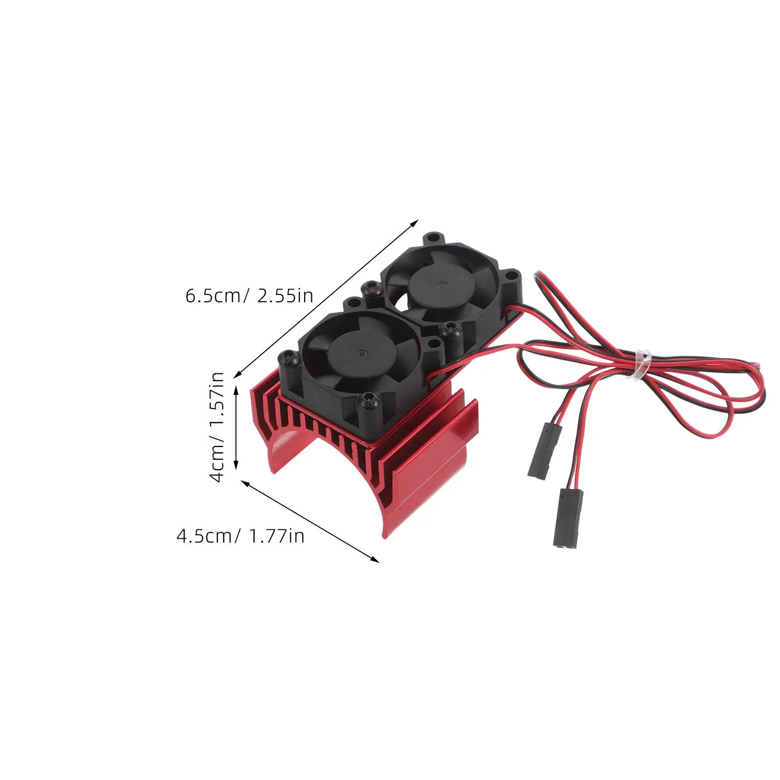 Disipador de calor para motor RC de aluminio con doble ventilador - imagen 5