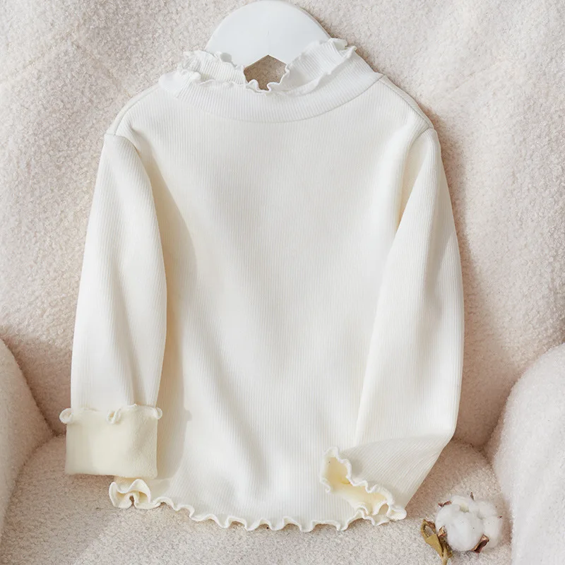 Jersey acolchado de invierno para niña, manga larga cálida suave - imagen 3