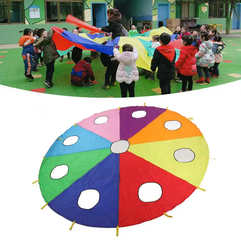 Paracaídas arcoíris para juegos al aire libre – Niños - imagen 4