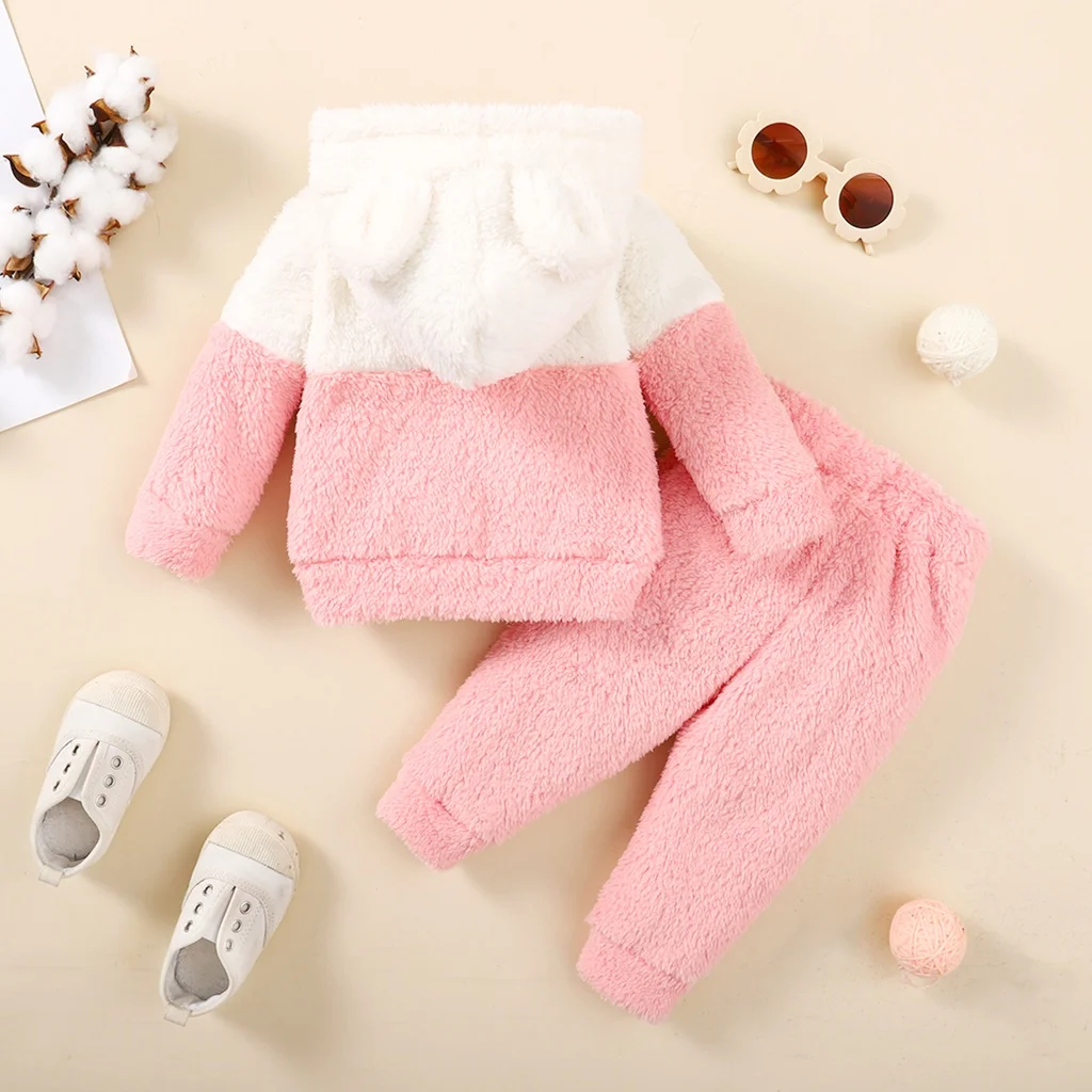 Conjunto felpa para bebé niña – Sudadera con capucha y pantalón - imagen 3
