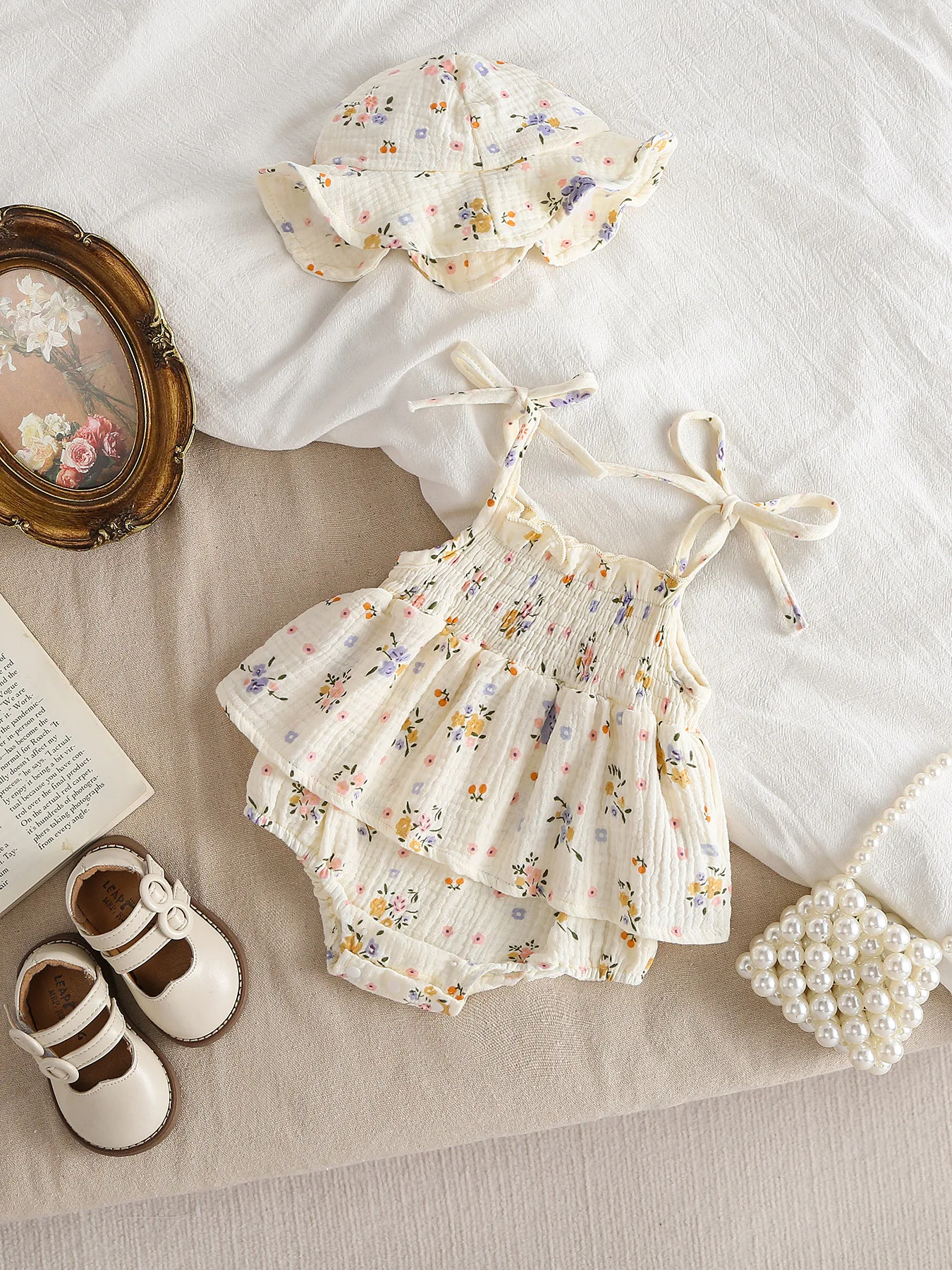 Body de verano sin mangas recién nacido, estilo camisola, una pieza