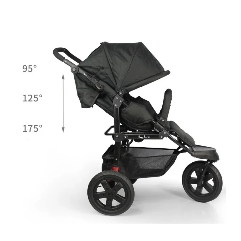 Cochecito ligero 3 ruedas para bebé – Plegable con absorbe-golpes - imagen 3