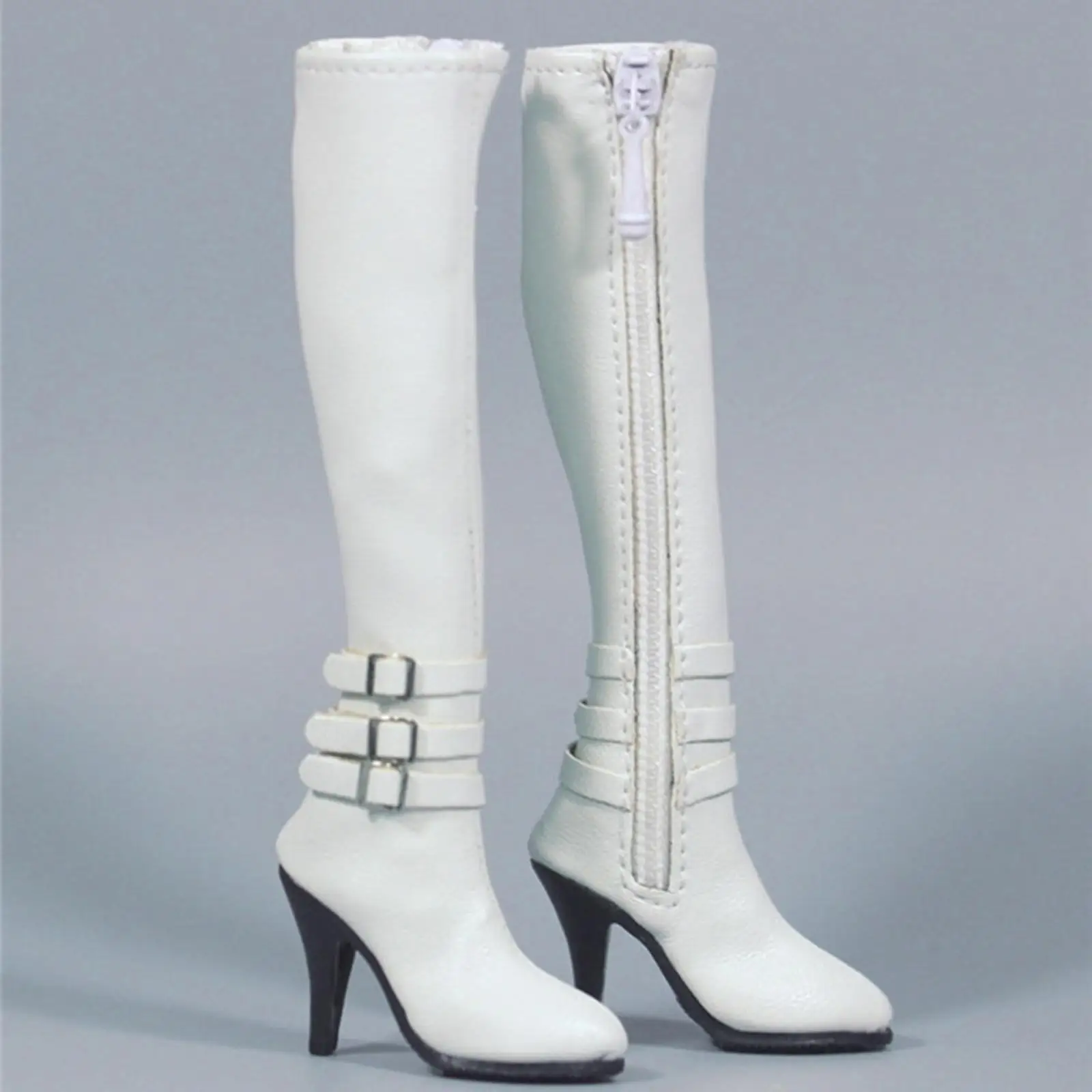 Botas de tacón alto para muñeca con cremallera de cuero - imagen 2
