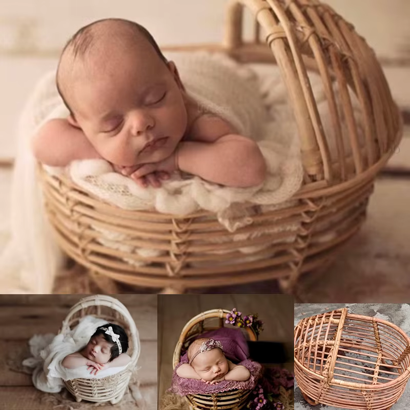 Kit fotográfico para bebé con accesorios y fondo de estudio