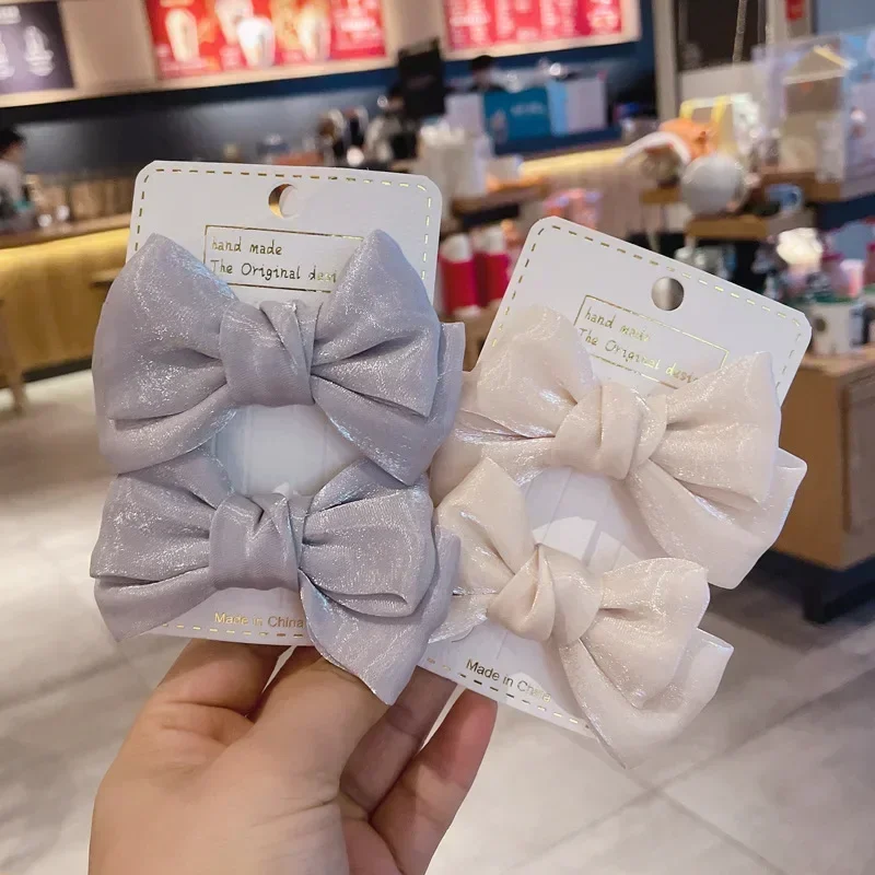 Pinza para el pelo con lazo de satén estilo princesa, niña - imagen 2