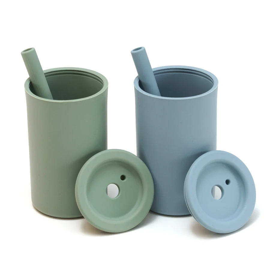 Tazas de alimentación paja suave sin BPA para bebés recién nacidos