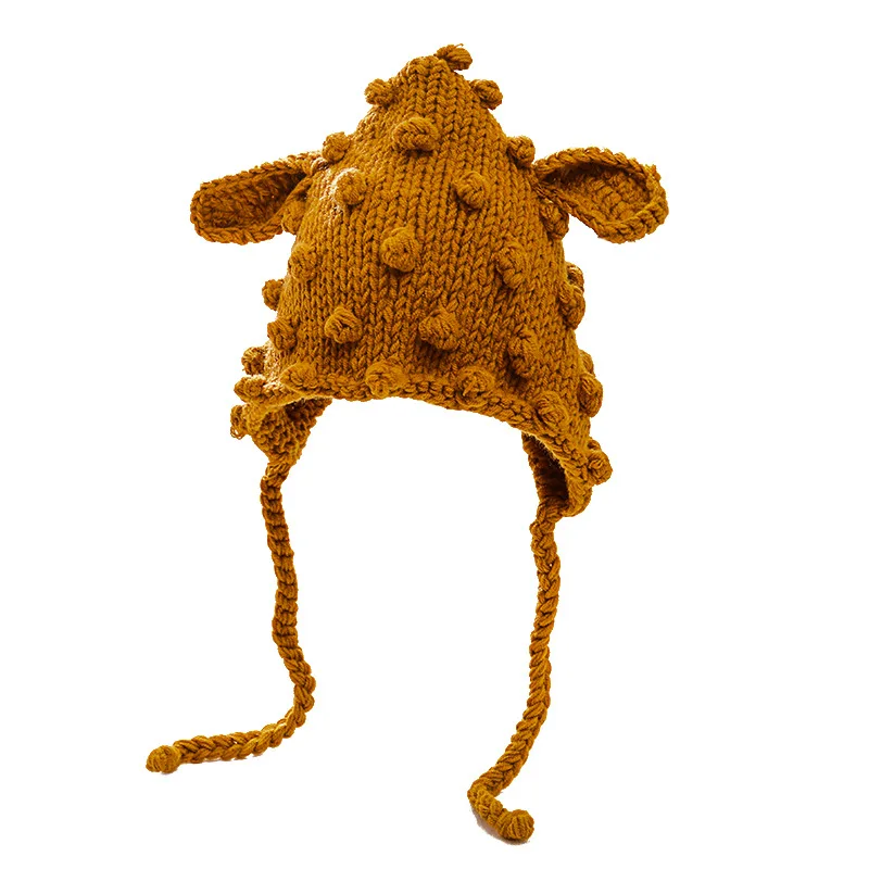 Gorro de punto con pompón para bebé recién nacido - imagen 3