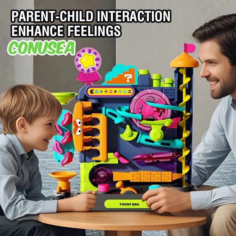 Juego de mesa de aventura con bola rodante interactivo para niños