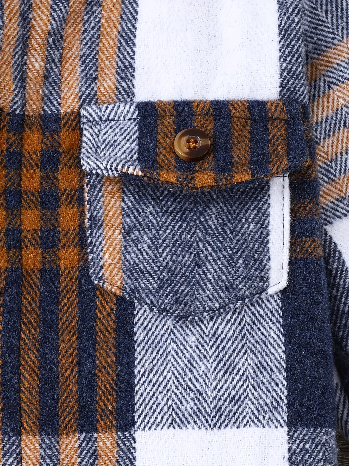 Chaqueta a cuadros para bebé estilo inglés con capucha y bolsillo - imagen 3