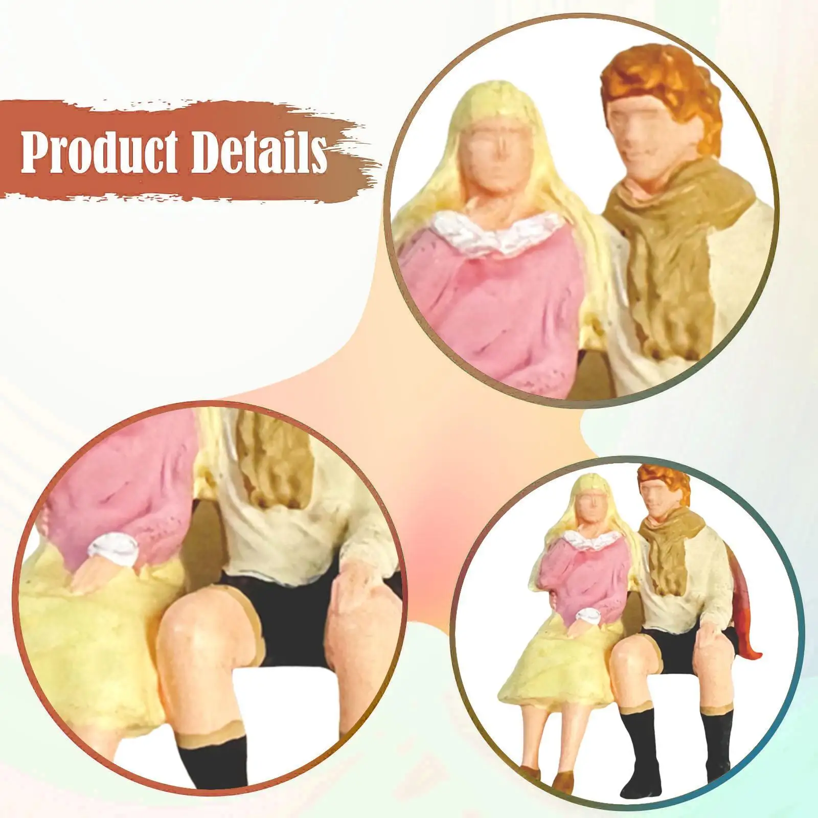 Figura miniatura de pareja para micropaisajes y dioramas - imagen 3