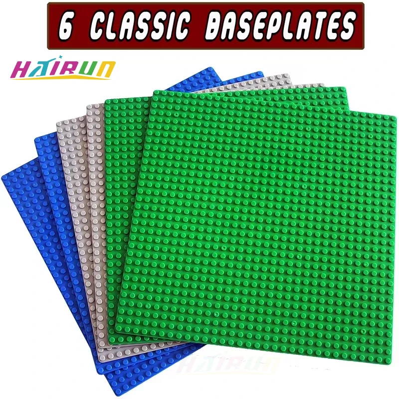 Placa base para construcciones de bloques clásica de plástico