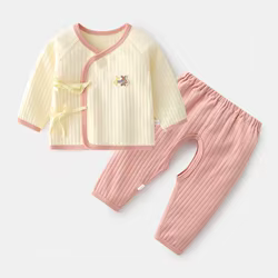 Conjunto de dos piezas de algodón para bebé otoño–primavera