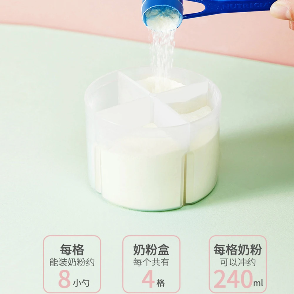 Caja de leche en polvo portátil con compartimentos rotativos lavable - imagen 5