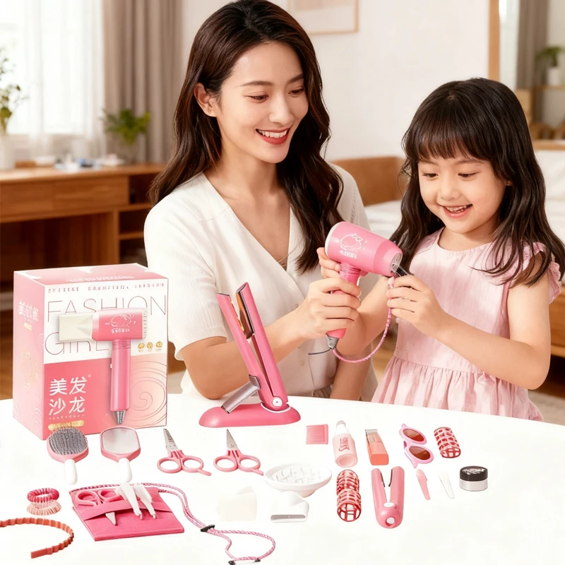 Kit de peluquería infantil con secador de juguete para juego de rol - imagen 3