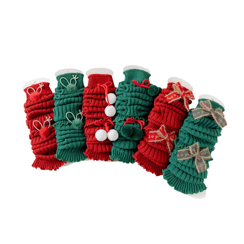 Calcetines navideños rojos térmicos invierno para bebé