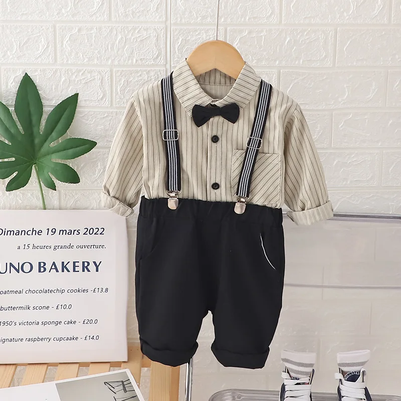 Conjunto bebé de manga larga y pantalón para otoño y primavera - imagen 4