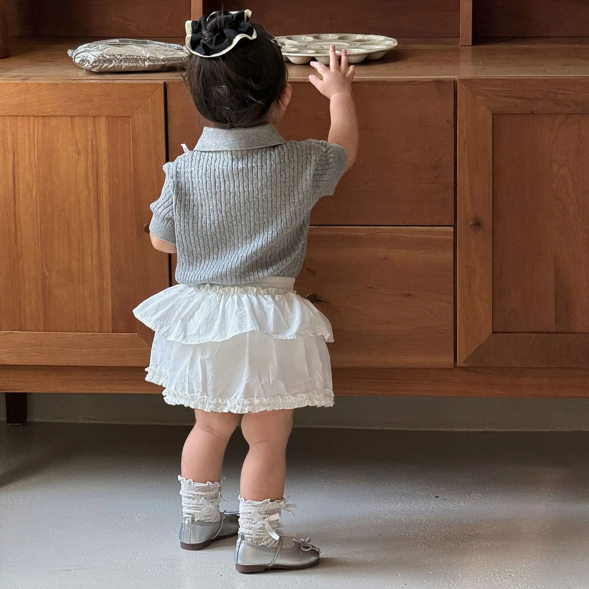 Falda de niña de verano con capas y estilo princesa - imagen 2
