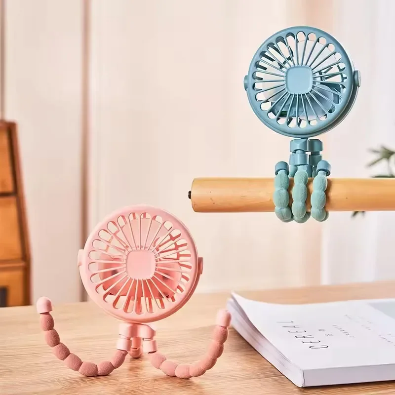 Mini ventilador silencioso recargable USB para cochecito de bebé