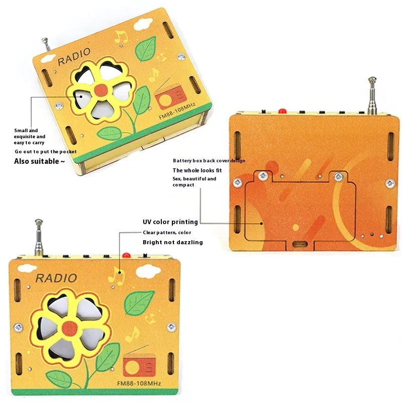 Radio FM inalámbrica portátil DIY para niños, experimento científico - imagen 4
