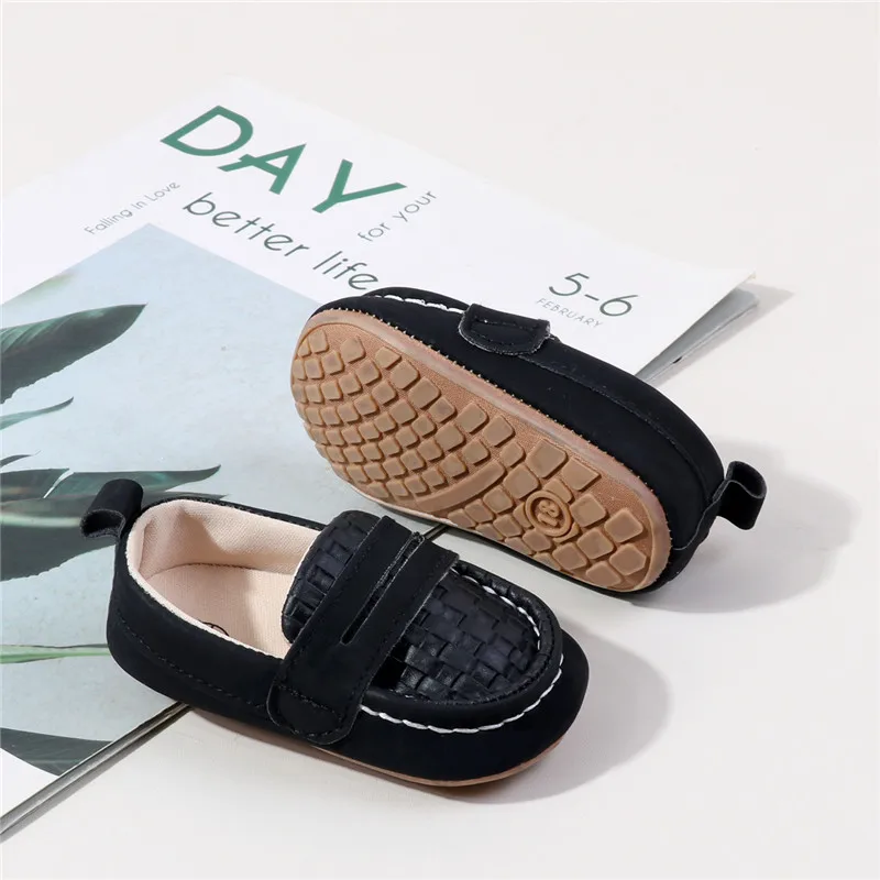 Zapatos de bebé en cuero con suela antideslizante para primeros pasos - imagen 3