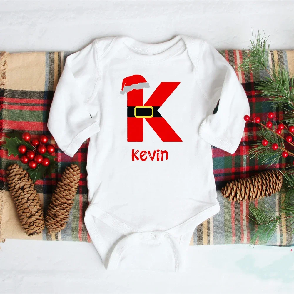 Gorro de Papá Noel para bebé – Inicial personalizada - imagen 2