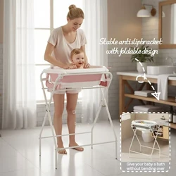 Bañera plegable para bebé con pantalla de temperatura