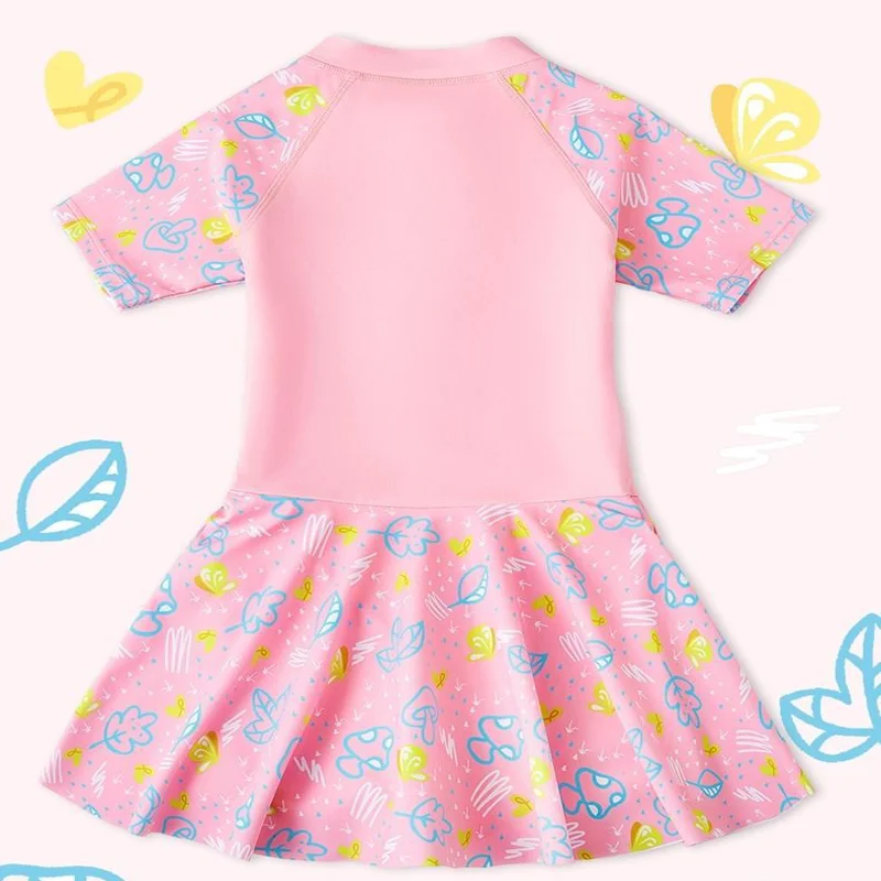 Traje de baño princesa para niñas con estampado veraniego bonito - imagen 2