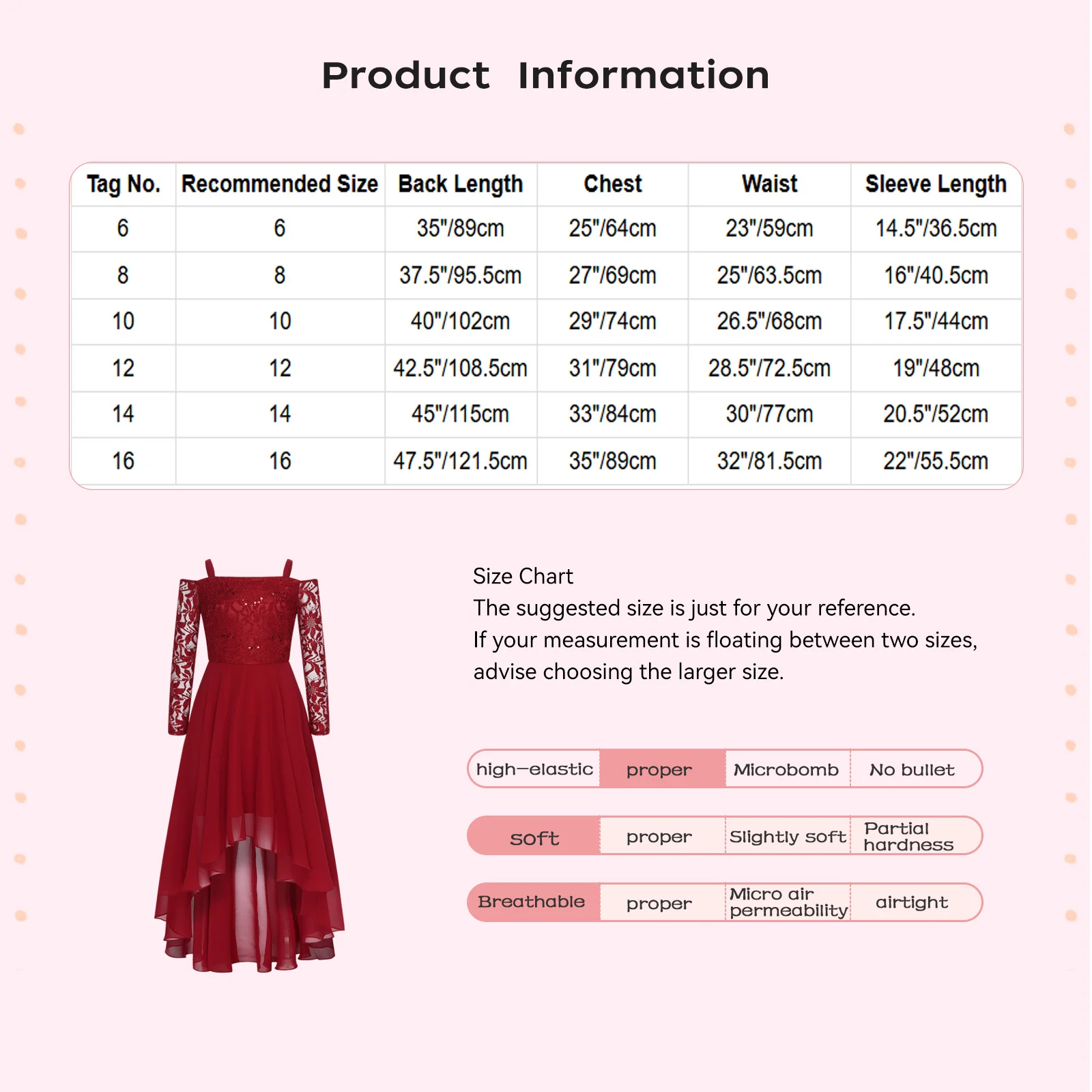 Vista del diseño maxi para ocasiones formales