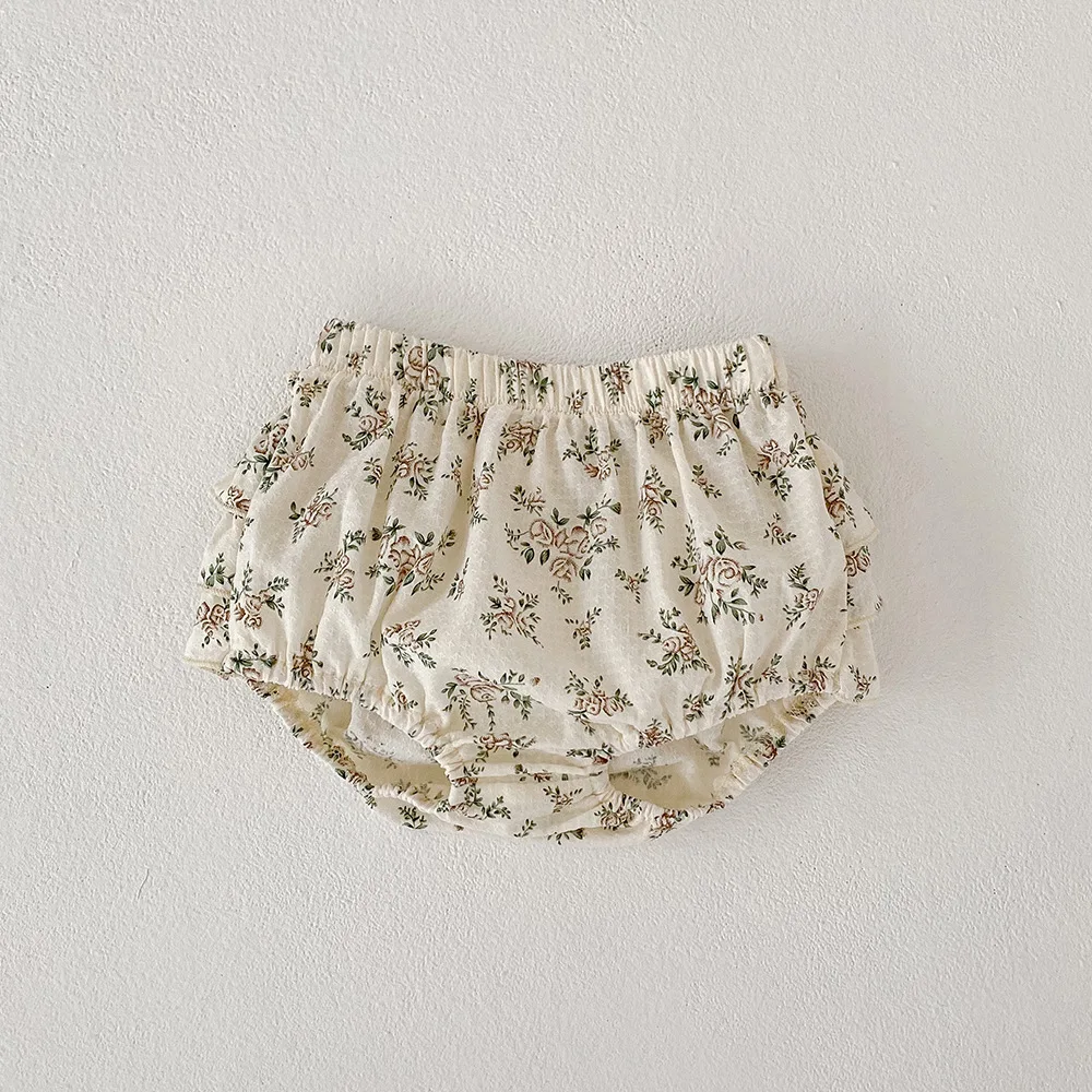 Falda tutú floral doble capa con pantalón corto de algodón - imagen 4