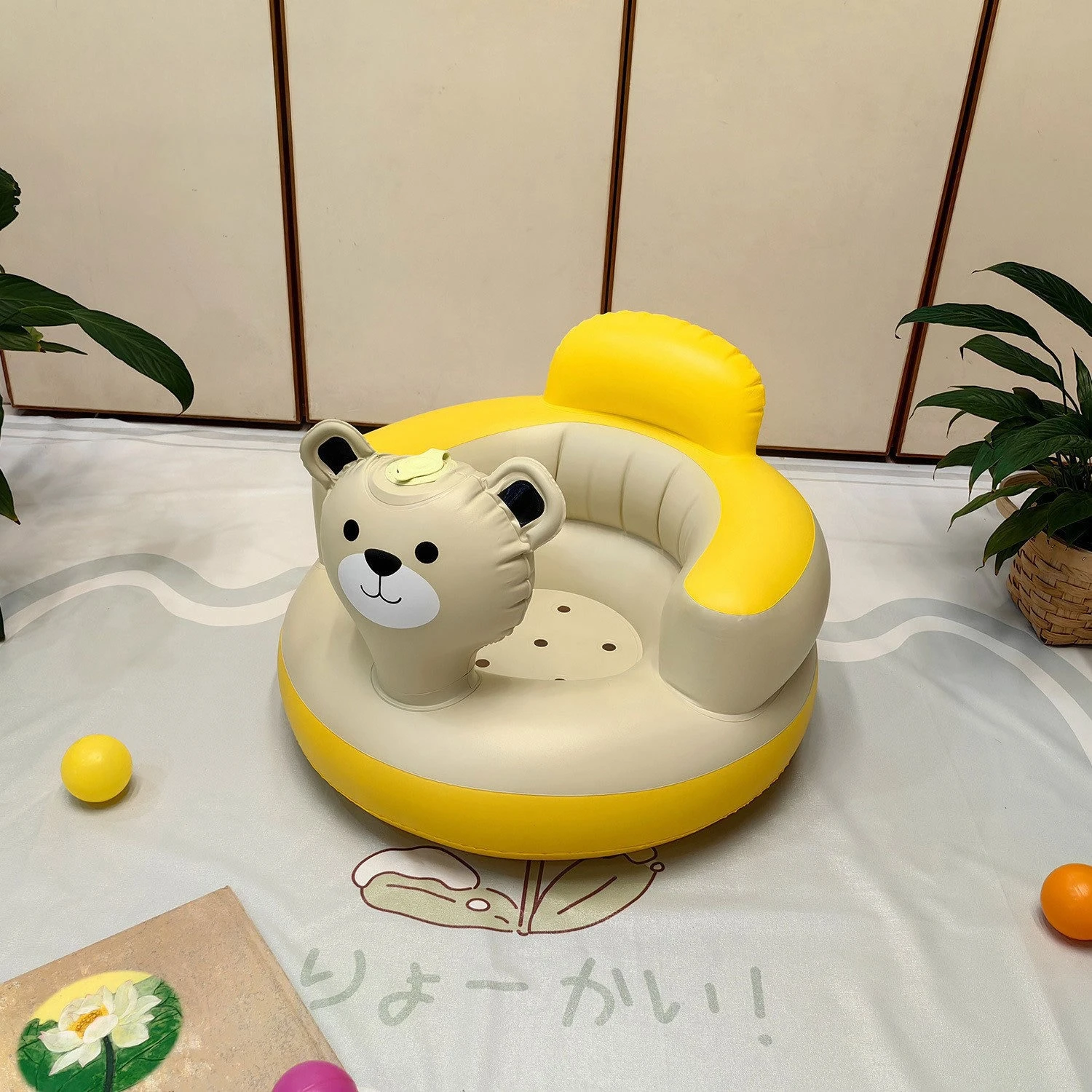 Asiento de baño infantil inflable con dibujos animados para bebé - imagen 2