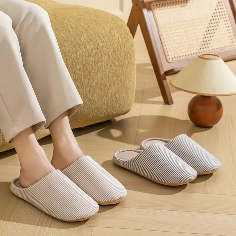 Zapatillas de casa antideslizantes de piel suave unisex para interior - imagen 2