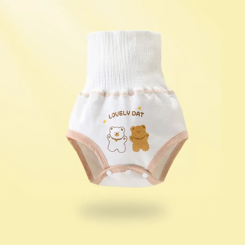 Pantalones entrenamiento bebé con protección del vientre algodón - imagen 2