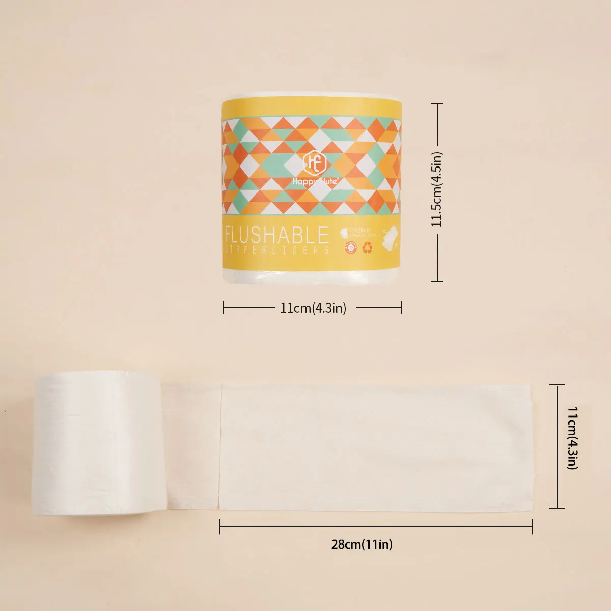 Forros desechables para pañales de tela biodegradables - imagen 4