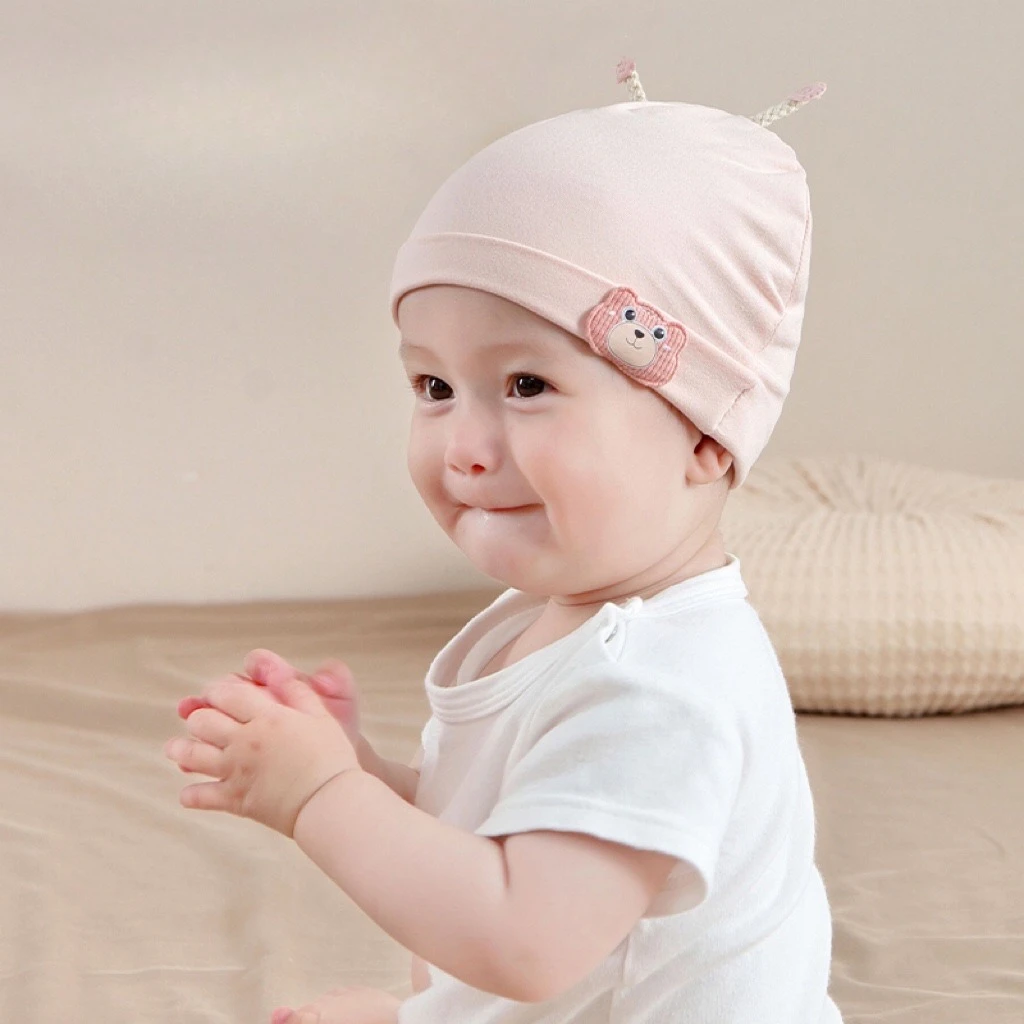 Gorro de algodón puro para bebé recién nacido