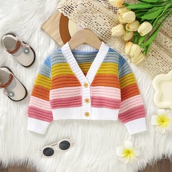 Jersey de punto suave de manga larga con botones para niña - Invierno