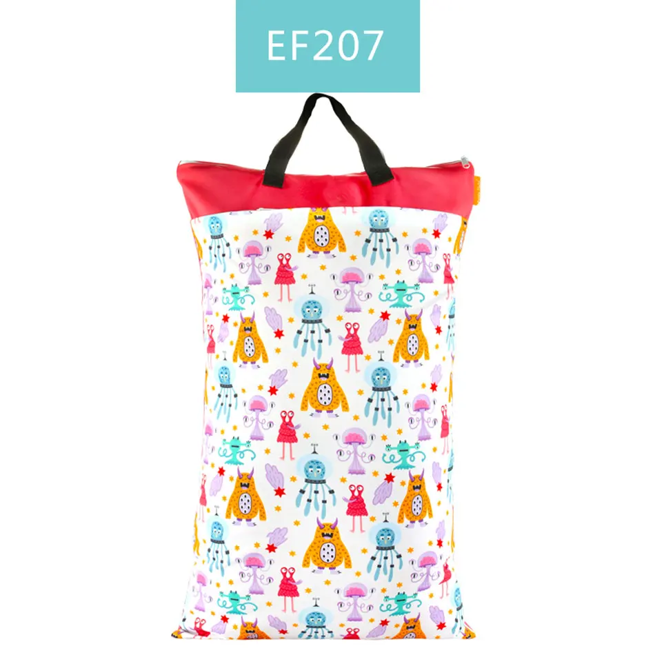 HappyFlute Bolsa húmeda impermeable PUL para pañales grande cochecito