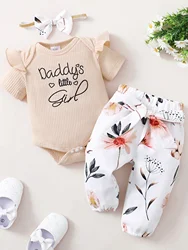 Pelele floral de algodón suave para bebé