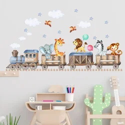 Adhesivos de pared infantiles desmontables con animales de la selva