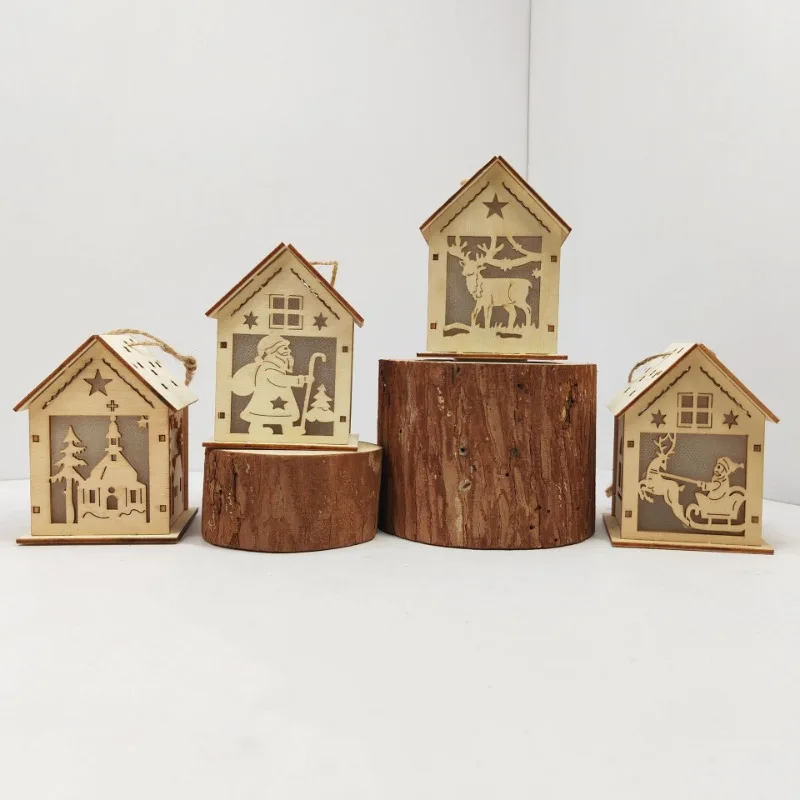 Adornos navideños de madera para casa y manualidades infantiles - imagen 5