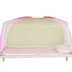 Mosquitera plegable infantil con tres puertas para cama de niños