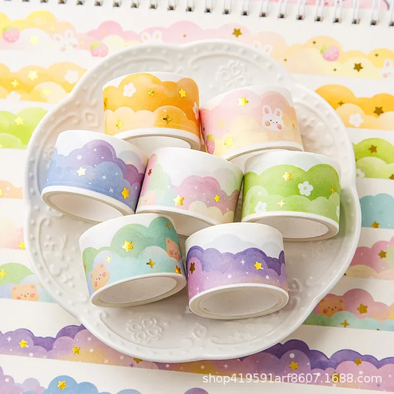 Cinta washi nubes en degradado para manualidades infantiles - imagen 3