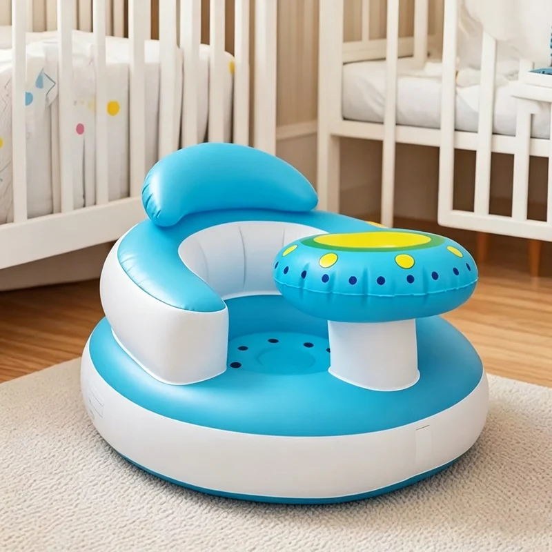 Asiento inflable bebé con bomba integrada para sentarse seguro - imagen 2