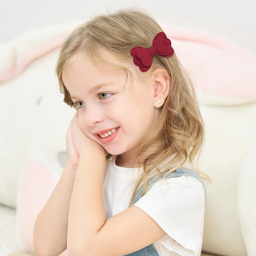 Pinzas para el pelo de niña con lazos dobles y horquilla - imagen 4