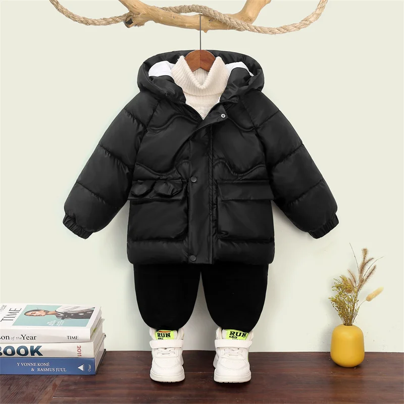 Abrigo acolchado de invierno con capucha para niños - imagen 5