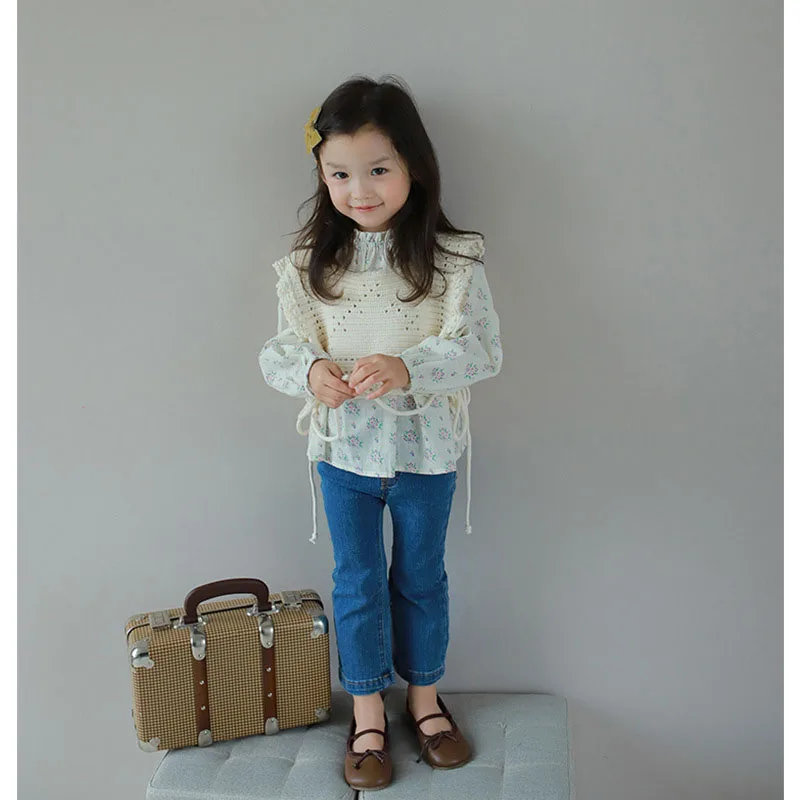 Vaqueros ajustados azul denim para niña - imagen 4