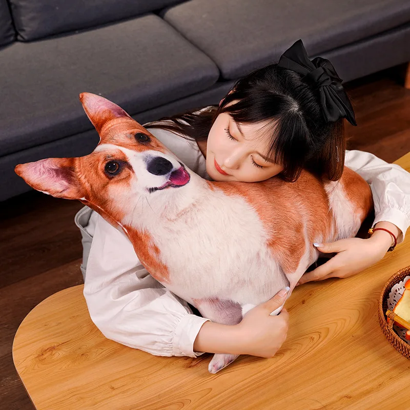 Almohada perro peluche 3D Shiba Inu cojín suave dormitorio - imagen 5