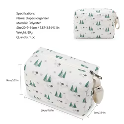 Bolsa de pañales impermeable colgante – Organizador elegante viaje