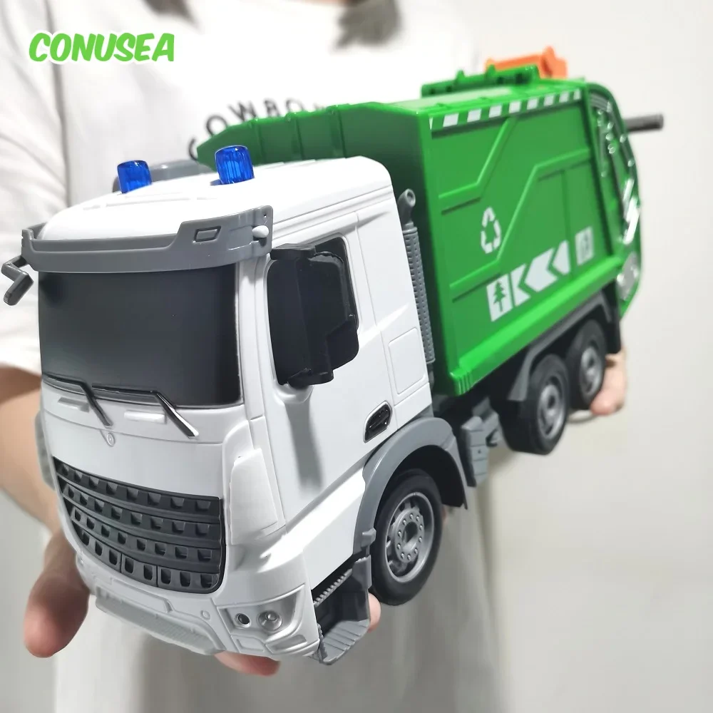 Camión de basura RC sanitario con luces y mando a distancia - imagen 3